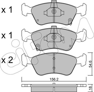 Cifam 822-287-0 - Bremžu uzliku kompl., Disku bremzes www.autospares.lv