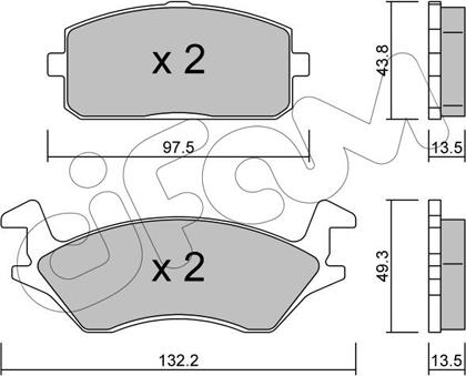 Cifam 822-234-0 - Brake Pad Set, disc brake www.autospares.lv