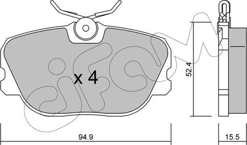 Cifam 822-235-0 - Bremžu uzliku kompl., Disku bremzes www.autospares.lv