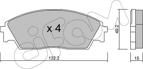 Cifam 822-236-0 - Bremžu uzliku kompl., Disku bremzes autospares.lv