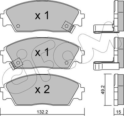 Cifam 822-236-1 - Bremžu uzliku kompl., Disku bremzes autospares.lv