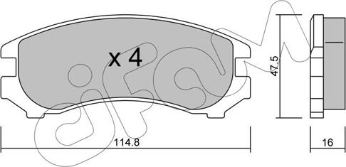 Cifam 822-230-0 - Bremžu uzliku kompl., Disku bremzes www.autospares.lv