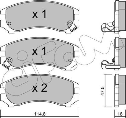 Cifam 822-230-1 - Bremžu uzliku kompl., Disku bremzes www.autospares.lv