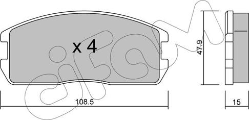 Cifam 822-238-0 - Bremžu uzliku kompl., Disku bremzes autospares.lv