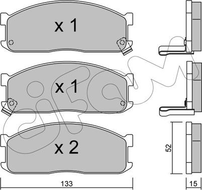 Cifam 822-232-1 - Bremžu uzliku kompl., Disku bremzes www.autospares.lv