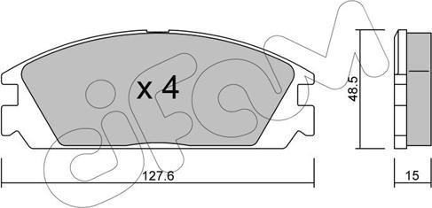 Cifam 822-237-0 - Bremžu uzliku kompl., Disku bremzes www.autospares.lv