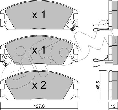 Cifam 822-237-1 - Тормозные колодки, дисковые, комплект www.autospares.lv