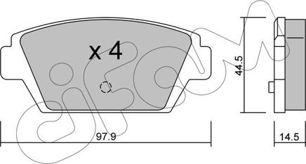 Cifam 822-226-0 - Bremžu uzliku kompl., Disku bremzes autospares.lv