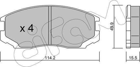 Cifam 822-221-0 - Bremžu uzliku kompl., Disku bremzes www.autospares.lv