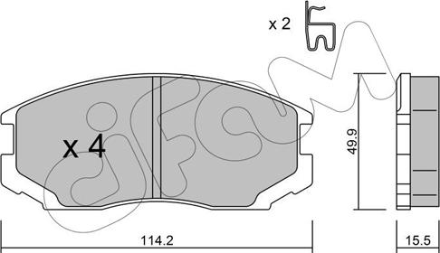 Cifam 822-221-1 - Bremžu uzliku kompl., Disku bremzes autospares.lv