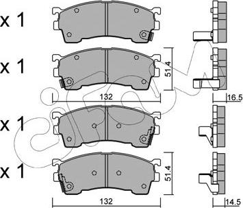 Cifam 822-223-0 - Brake Pad Set, disc brake www.autospares.lv