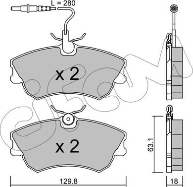 Cifam 822-222-0 - Bremžu uzliku kompl., Disku bremzes autospares.lv