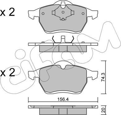 Cifam 822-279-0 - Brake Pad Set, disc brake www.autospares.lv