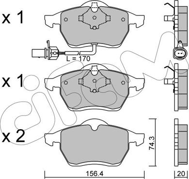 Cifam 822-279-1 - Brake Pad Set, disc brake www.autospares.lv