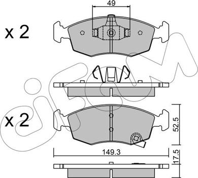 Cifam 822-274-5 - Bremžu uzliku kompl., Disku bremzes www.autospares.lv