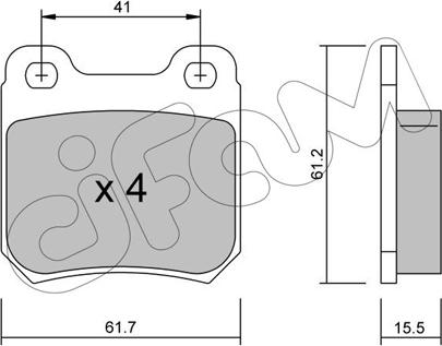 Cifam 822-276-0 - Bremžu uzliku kompl., Disku bremzes autospares.lv