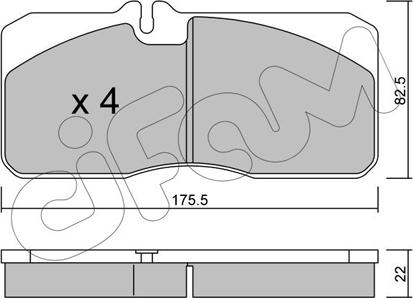 Cifam 822-271-0 - Bremžu uzliku kompl., Disku bremzes www.autospares.lv