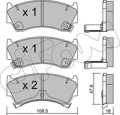 Cifam 822-278-0 - Brake Pad Set, disc brake www.autospares.lv