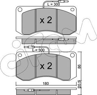 Cifam 822-272-0 - Brake Pad Set, disc brake www.autospares.lv