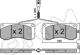 Cifam 822-272-1 - Brake Pad Set, disc brake www.autospares.lv