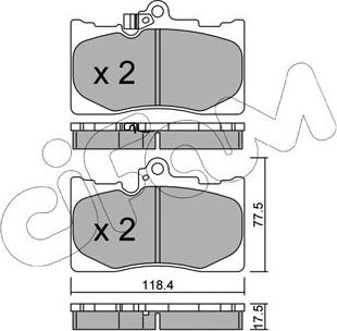 Cifam 822-799-0 - Bremžu uzliku kompl., Disku bremzes www.autospares.lv