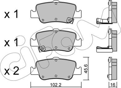 Cifam 822-796-0 - Тормозные колодки, дисковые, комплект www.autospares.lv