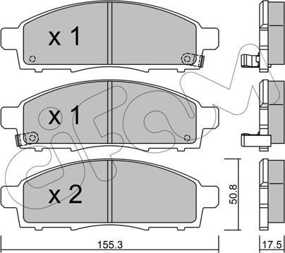 Cifam 822-791-1 - Bremžu uzliku kompl., Disku bremzes www.autospares.lv