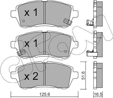 Cifam 822-793-1 - Bremžu uzliku kompl., Disku bremzes autospares.lv