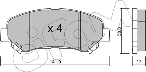 Cifam 822-792-0 - Bremžu uzliku kompl., Disku bremzes www.autospares.lv