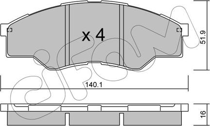 Cifam 822-797-0 - Bremžu uzliku kompl., Disku bremzes www.autospares.lv