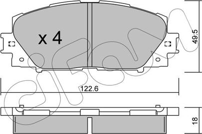 Cifam 822-745-0 - Тормозные колодки, дисковые, комплект www.autospares.lv