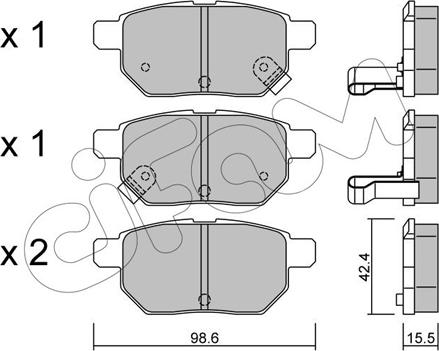 Cifam 822-746-0 - Bremžu uzliku kompl., Disku bremzes autospares.lv