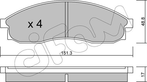 Cifam 822-740-0 - Bremžu uzliku kompl., Disku bremzes autospares.lv