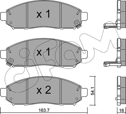 Cifam 822-743-1 - Bremžu uzliku kompl., Disku bremzes www.autospares.lv