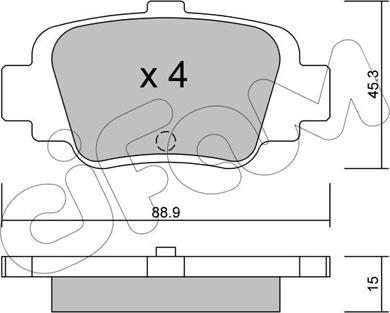 Cifam 822-742-0 - Bremžu uzliku kompl., Disku bremzes www.autospares.lv