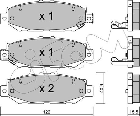 Cifam 822-759-0 - Bremžu uzliku kompl., Disku bremzes www.autospares.lv