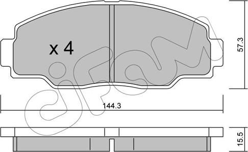 Cifam 822-755-0 - Bremžu uzliku kompl., Disku bremzes www.autospares.lv