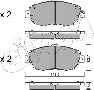 Cifam 822-756-1 - Bremžu uzliku kompl., Disku bremzes www.autospares.lv