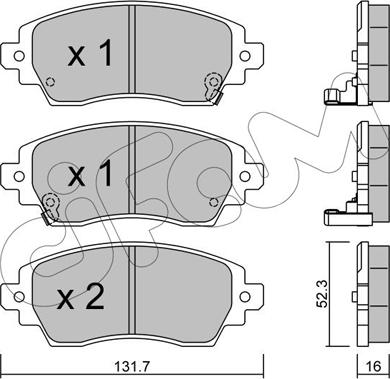 Cifam 822-750-0 - Bremžu uzliku kompl., Disku bremzes autospares.lv