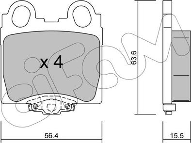 Cifam 822-758-0 - Bremžu uzliku kompl., Disku bremzes autospares.lv