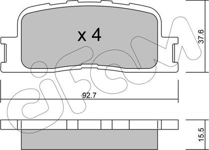 Cifam 822-753-0 - Bremžu uzliku kompl., Disku bremzes www.autospares.lv