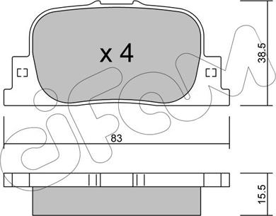 Cifam 822-752-0 - Bremžu uzliku kompl., Disku bremzes www.autospares.lv