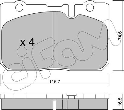 Cifam 822-757-0 - Тормозные колодки, дисковые, комплект www.autospares.lv