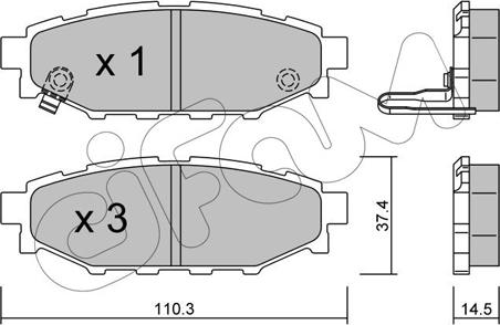 Cifam 822-764-0 - Brake Pad Set, disc brake www.autospares.lv