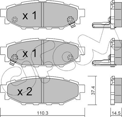 Cifam 822-764-1 - Bremžu uzliku kompl., Disku bremzes www.autospares.lv