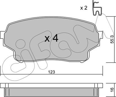 Cifam 822-765-0 - Bremžu uzliku kompl., Disku bremzes www.autospares.lv