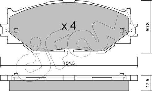 Cifam 822-760-0 - Bremžu uzliku kompl., Disku bremzes www.autospares.lv