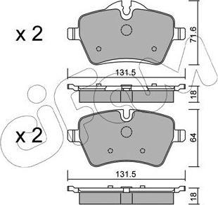 Cifam 822-768-0 - Bremžu uzliku kompl., Disku bremzes www.autospares.lv