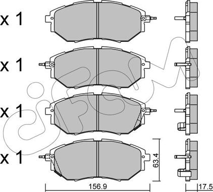 Cifam 822-763-0 - Brake Pad Set, disc brake www.autospares.lv