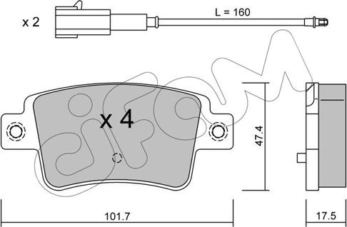 Cifam 822-705-1 - Тормозные колодки, дисковые, комплект www.autospares.lv